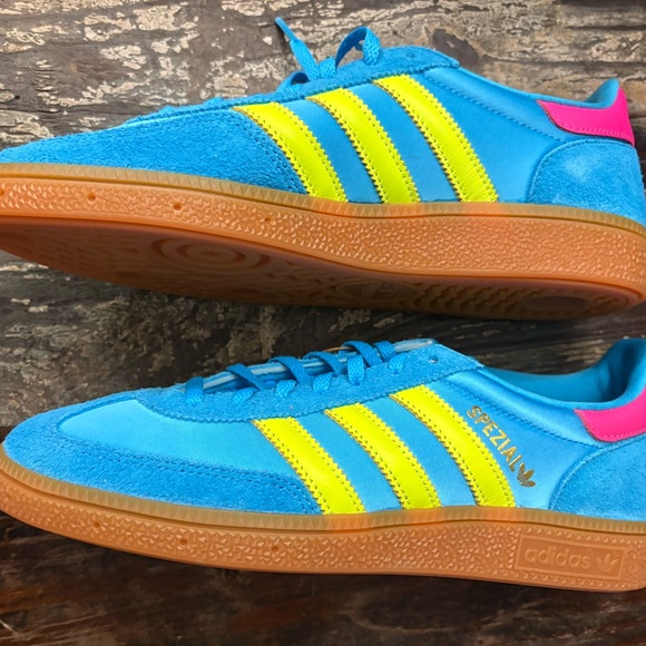 Adidas Handball Spezial Blue Yellow Gum Women’s 8.5 New With Box - Picture 4 of 6